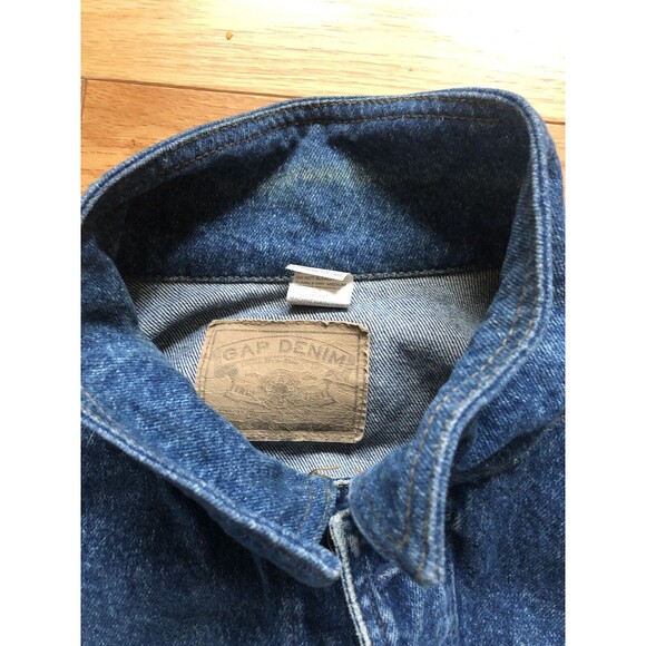 Gap Vintage Denim Jean Jacket Size Medium Zip Button Combo 1990's - Picture 2 of 16